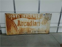 Vintage metal advertising sign