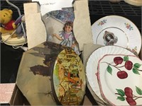 plates and old box