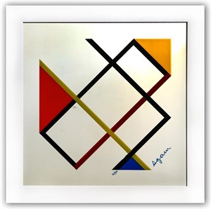 Yaacov Agam- Color Serigraph with Pigments on Glas