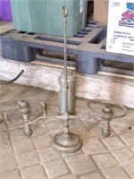 Vintage kerosene double lantern- stands approx