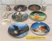 Box lot collector plates, Japanese style cream