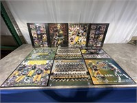 Assortment of Green Bay Packers posters, team
