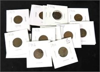 18 ASSORTED INDIAN HEAD CENTS