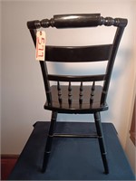 Black Laquered Early American Chair.