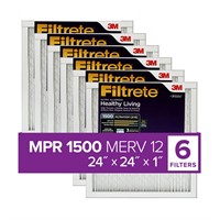 Filtrete 24x24x1 Air Filter, MPR 1500, MERV 12, He
