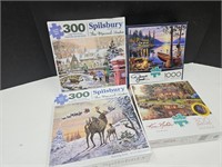 NEW SEALED Puzzles Lot of 4