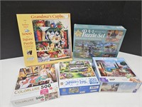 3 SEALED & 2 Opened Puzzles