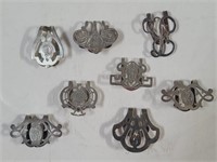 Collection of eight sterling money clips , 84g ,