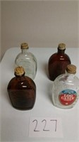 VINTAGE LOG CABIN SYRUP BOTTLES