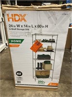 HDX 6 shelf storage unit, 250lb per shelf,