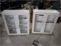 (2) Locking Cabinets with Adjustable Shelves