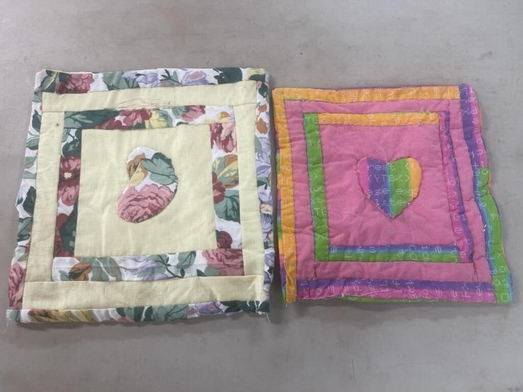 Crochet Pillow Sham, 2 Handmade Kitchen Mats, One