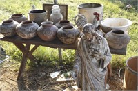 Jesus Statue, Pottery, Wash Basin & More