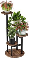 (U) Bamworld Plant Stand Indoor, Tiered Corner Met