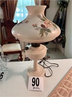 Vintage Lincoln Drape Electrified Oil Lamp With