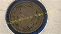 1867 3 cent nickel