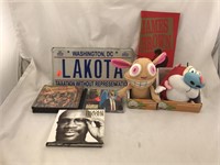 CDs, DC License Plate, Renn & Stimpy Plush Dolls