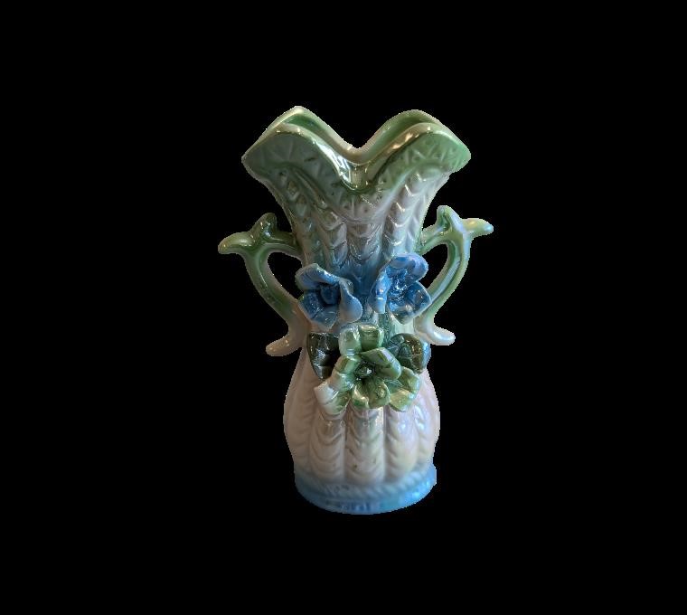4.5" Blue + Green Decorative Vase