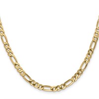 14 Kt Flat Figaro with Lobster Clasp Chain