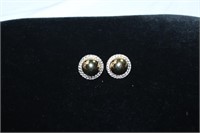 Pair of Golden Button Earrings