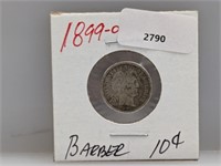 1899-O 90% Silv Seated Dime