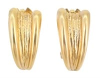 Yves Saint Laurent Gold Tone Clip-On Earrings