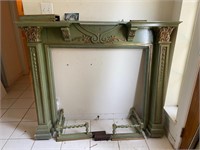 Incredible French Antique Wooden Fireplace Mantle