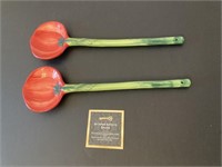 Tomato Themed Heavy Salad Spoons