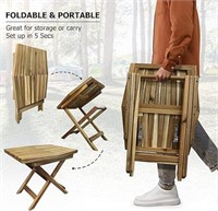Melino Wooden Folding Table Retail $55