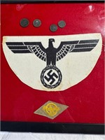WWII German Memorabilia Display Patches,Stamps