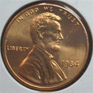 Uncirculated 1984 Lincoln penny