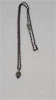 Sterling clasp with unmarked chain and pendant