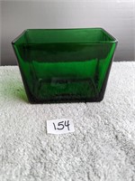 NAPCO Emerald  Green Glass Planter # 1164