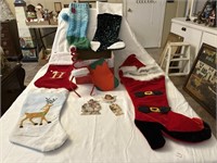Christmas stockings & decor. longest is 20” L