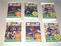 1990 Score Football Cards LOT of 6 Unopened Packs