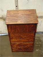 Wooden Two Drawer with Lift Top Cabinet