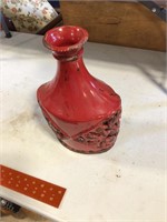 Red ceramic decorative vase