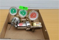 Oxygen and acetylene regulators for cutting torch