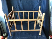 Wooden Doll Crib Frame Only