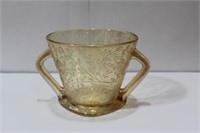 A Carnival Glass Two-Handle Cup