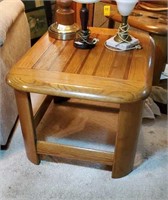 Rounded corner end table approx size is 31