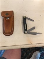 Black Sawcut Knife w/sheath