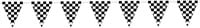 (N) Beistle 50532 Checkered Pennant Banner,  12-Fe