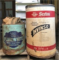 Advertising Barrels & Burlap Sacks