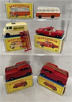 5 Boxed Matchbox Regular Wheels Vehicles