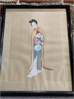 Chinese Hanfu  Painting on Silk