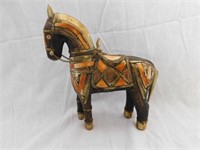 Wooden horse with embellishments
