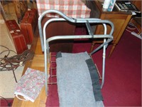 aluminum saddle stand, horse blanket/pad