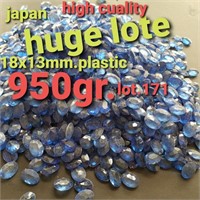 JAPAN VTG 18X13 BLUE ACRYLIC STONES HIGH QUALITY