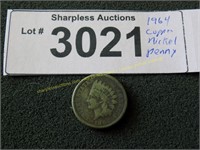 1964 copper nickel Indian head penny